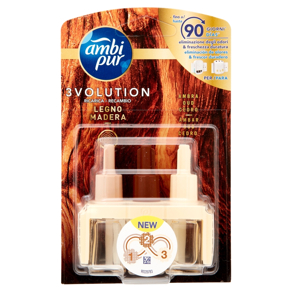 Ambi Pur Profumatore per Ambienti 3Volution, Legno, Ricarica 20ml